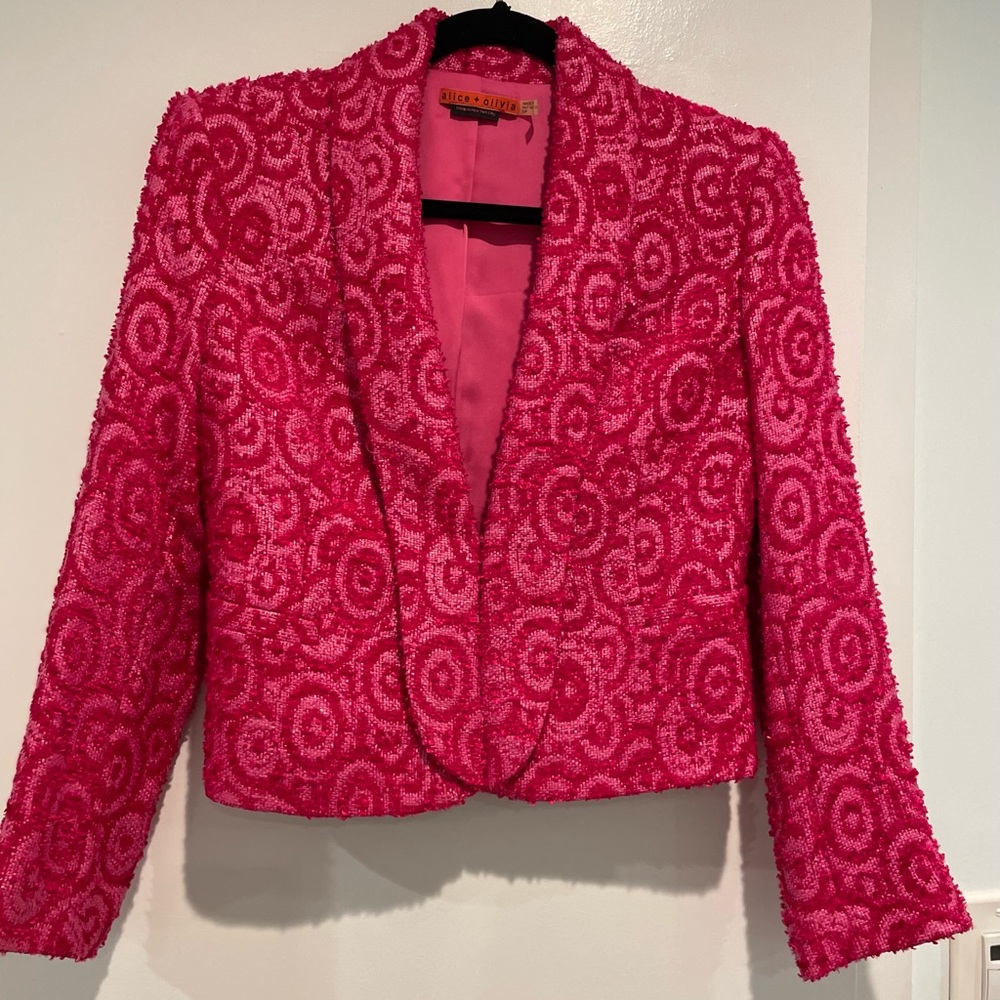 Alice and Olivia hot pink jacket